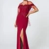 Elizabeth K - GL2708 Embroidered Off-Shoulder Jersey Trumpet Dress 1 Elizabeth K - GL2708 Embroidered Off-Shoulder Jersey Trumpet Dress