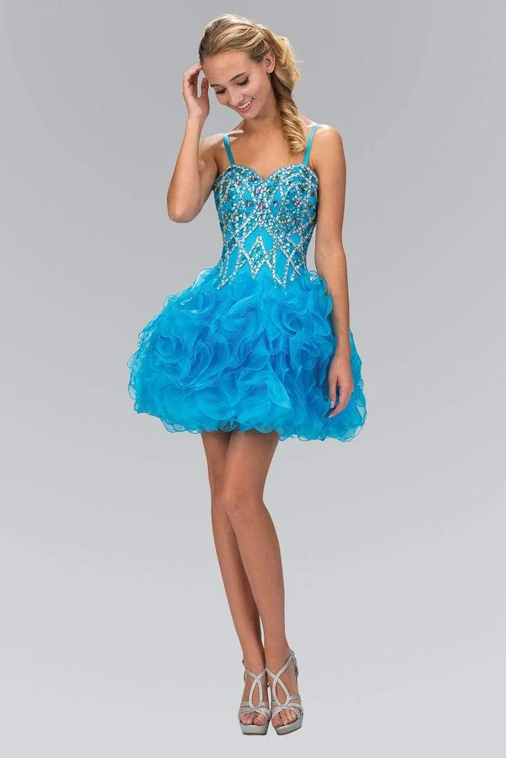 Cocktail Dresses Elizabeth K - GS1024 Organza Corset Style Ruffle Dress 4 Cocktail Dresses Elizabeth K - GS1024 Organza Corset Style Ruffle Dress