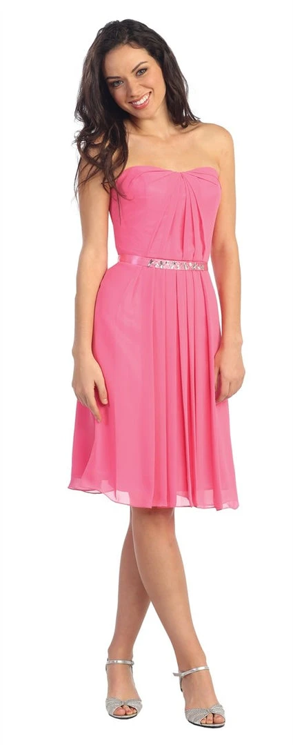 Cocktail Dresses Elizabeth K - GS1079 Jewel Embellished Pleated Sweetheart Dress 6 Cocktail Dresses Elizabeth K - GS1079 Jewel Embellished Pleated Sweetheart Dress