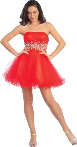 Cocktail Dresses Elizabeth K - GS1087 Ruched Straight Across Strapless Cocktail Dress