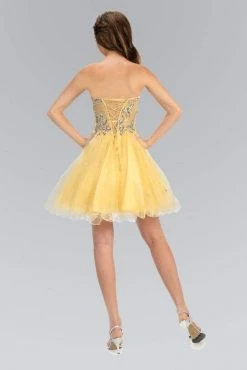 Elizabeth K - GS1107 Beaded Sweetheart Neck Tulle Short Dress Cocktail Dresses 5 Elizabeth K - GS1107 Beaded Sweetheart Neck Tulle Short Dress Cocktail Dresses