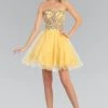Elizabeth K - GS1107 Beaded Sweetheart Neck Tulle Short Dress Cocktail Dresses 1 Elizabeth K - GS1107 Beaded Sweetheart Neck Tulle Short Dress Cocktail Dresses
