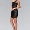 Cocktail Dresses Elizabeth K - GS1150 One Shoulder Sequined Bodycon Cocktail Dress