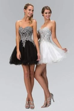 Cocktail Dresses Elizabeth K - GS1348 Lace Embellished Sweetheart Dress 8 Cocktail Dresses Elizabeth K - GS1348 Lace Embellished Sweetheart Dress