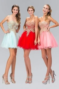 Cocktail Dresses Elizabeth K - GS1348 Lace Embellished Sweetheart Dress 9 Cocktail Dresses Elizabeth K - GS1348 Lace Embellished Sweetheart Dress