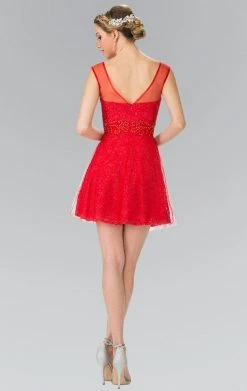 Cocktail Dresses Elizabeth K - GS1428 Beaded Illusion Sweetheart Tulle Dress