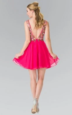 Elizabeth K - GS1429 Floral Embellished Cocktail Dress Cocktail Dresses 9 Elizabeth K - GS1429 Floral Embellished Cocktail Dress Cocktail Dresses