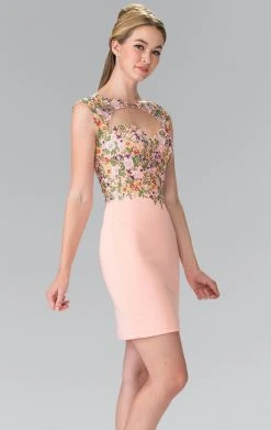 Cocktail Dresses Elizabeth K - GS1435 Sleeveless Floral Cocktail Dress