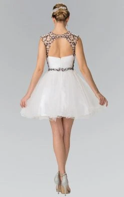 Cocktail Dresses Elizabeth K - GS1456 Sheer Ruched Cocktail Dress 5 Cocktail Dresses Elizabeth K - GS1456 Sheer Ruched Cocktail Dress