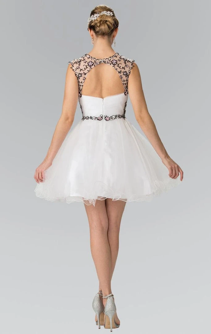 Cocktail Dresses Elizabeth K - GS1456 Sheer Ruched Cocktail Dress 4 Cocktail Dresses Elizabeth K - GS1456 Sheer Ruched Cocktail Dress