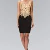 Elizabeth K - GS1463 V-Neck Embellished Sheath Cocktail Dress Cocktail Dresses 1 Elizabeth K - GS1463 V-Neck Embellished Sheath Cocktail Dress Cocktail Dresses