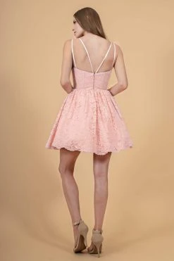 Cocktail Dresses Elizabeth K - GS1602 Plunging Sweetheart Lace A-Line Cocktail Dress
