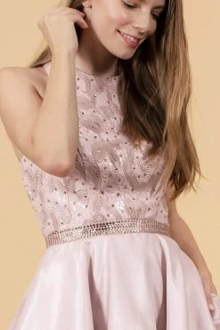 Elizabeth K - GS1603 Strappy Tiered A-Line Cocktail Dress