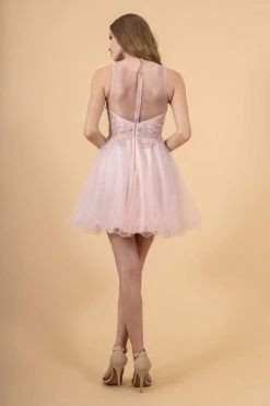 Elizabeth K - GS1607 Embroidered Bodice Illusion Tulle Cocktail Dress 13 Elizabeth K - GS1607 Embroidered Bodice Illusion Tulle Cocktail Dress