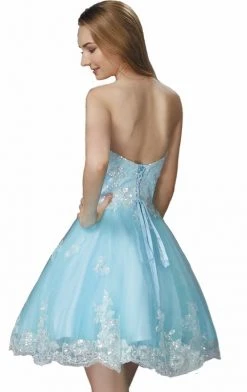 Cocktail Dresses Elizabeth K - GS2048 Sequined Strapless Cocktail Dress 6 Cocktail Dresses Elizabeth K - GS2048 Sequined Strapless Cocktail Dress