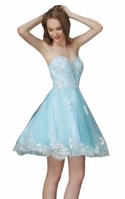 Cocktail Dresses Elizabeth K - GS2048 Sequined Strapless Cocktail Dress