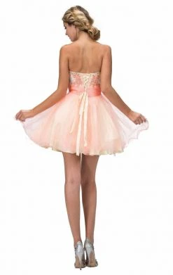 Elizabeth K - GS2131 Strapless Floral Cocktail Dress 9 Elizabeth K - GS2131 Strapless Floral Cocktail Dress