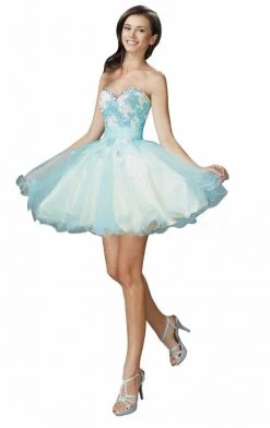 Elizabeth K - GS2131 Strapless Floral Cocktail Dress 12 Elizabeth K - GS2131 Strapless Floral Cocktail Dress