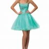 Elizabeth K - GS2132 Embellished Strapless Cocktail Dress