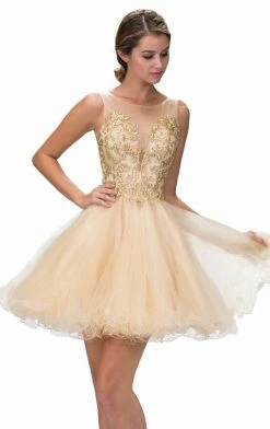 Cocktail Dresses Elizabeth K - GS2157 Embellished Sleeveless Cocktail Dress