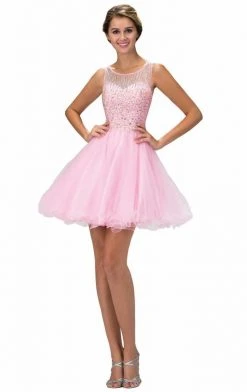 Elizabeth K - GS2158 Beaded Sleeveless Cocktail Dress Cocktail Dresses