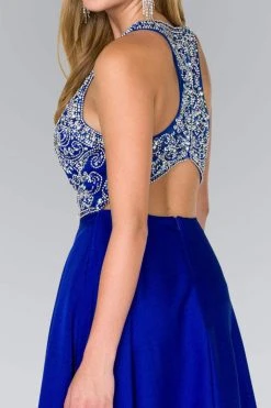 Cocktail Dresses Elizabeth K - GS2412 Beaded V-neck Chiffon A-line Dress