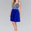 Cocktail Dresses Elizabeth K - GS2412 Beaded V-neck Chiffon A-line Dress