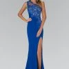 Elizabeth K Laced Asymmetrical Neck Gown GL2066 Formal Gowns 2 Elizabeth K Laced Asymmetrical Neck Gown GL2066 Formal Gowns