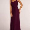 Elizabeth K - Sleeveless Shirred Chiffon Long Dress GL2608 - 1 Pc Eggplant In Size S Available Formal Gowns 1 Elizabeth K - Sleeveless Shirred Chiffon Long Dress GL2608 - 1 Pc Eggplant In Size S Available Formal Gowns