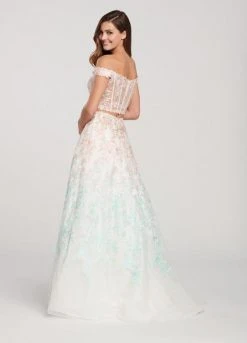 Ellie Wilde - EW119057 Two Piece Embroidered Lace A-line Dress