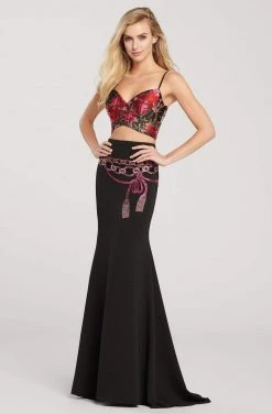 Ellie Wilde - EW119146 Two Piece Embroidered And Printed Trumpet Dress Formal Gowns
