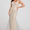 Ellie Wilde - EW120123 Embroidered Deep V-neck Mermaid Dress Formal Gowns 1 Ellie Wilde - EW120123 Embroidered Deep V-neck Mermaid Dress Formal Gowns