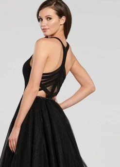 Ellie Wilde - V-Neck Racerback Glitter Tulle Ballgown EW119090 - 1 Pc Hot Pink In Size 2 Available Formal Gowns 10 Ellie Wilde - V-Neck Racerback Glitter Tulle Ballgown EW119090 - 1 Pc Hot Pink In Size 2 Available Formal Gowns