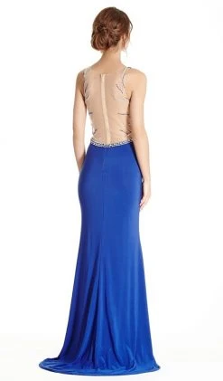Plus Size Dresses Aspeed Design - Embellished Sheer Halter Sheath Evening Dress 8 Plus Size Dresses Aspeed Design - Embellished Sheer Halter Sheath Evening Dress
