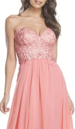 Formal Gowns Aspeed Design - Embroidered Strapless A-Line Evening Dress