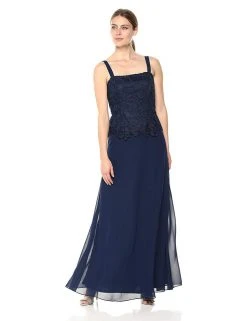 Emma Street - 1110786 Sleeveless Chiffon Dress With Lace Jacket