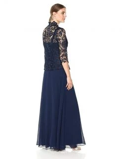 Emma Street - 1110786 Sleeveless Chiffon Dress With Lace Jacket