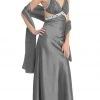Eureka Fashion - 2120 Jeweled Ruche-Ornate Cutout Long Gown Formal Gowns