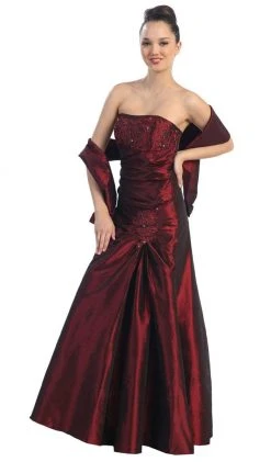 Formal Gowns Eureka Fashion - 2224 Embroidered Floral Accented Trumpet Gown