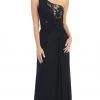 Eureka Fashion - 2370 Lace Asymmetric Long Sheath Dress