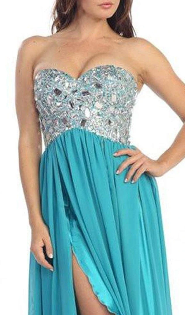 Eureka Fashion - 2500 Rhinestone-Crusted Strapless Sweetheart Gown 4 Eureka Fashion - 2500 Rhinestone-Crusted Strapless Sweetheart Gown