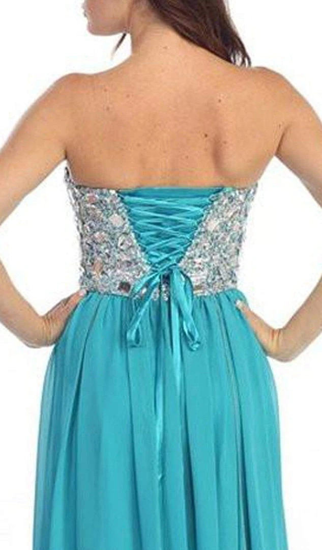 Eureka Fashion - 2500 Rhinestone-Crusted Strapless Sweetheart Gown 6 Eureka Fashion - 2500 Rhinestone-Crusted Strapless Sweetheart Gown