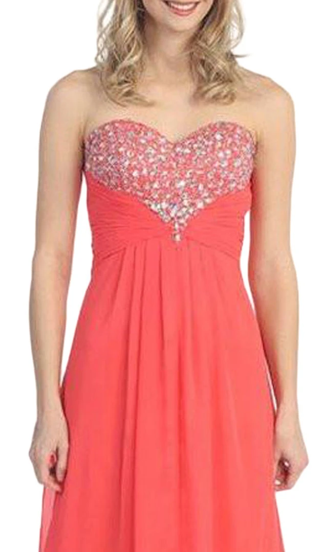 Eureka Fashion - 2564 Heart Shaped Beaded Sweetheart Chiffon Dress Formal Gowns 4 Eureka Fashion - 2564 Heart Shaped Beaded Sweetheart Chiffon Dress Formal Gowns