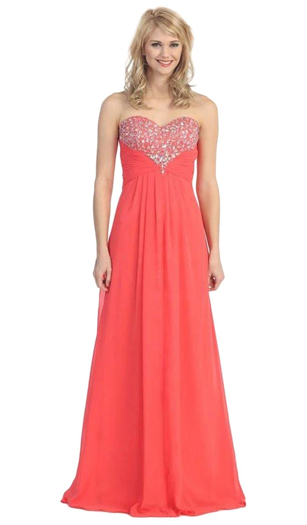Eureka Fashion - 2564 Heart Shaped Beaded Sweetheart Chiffon Dress Formal Gowns 3 Eureka Fashion - 2564 Heart Shaped Beaded Sweetheart Chiffon Dress Formal Gowns