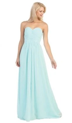 Formal Gowns Eureka Fashion - 2600-1 Pleated Strapless Sweetheart Chiffon Gown