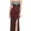 Formal Gowns Eureka Fashion - 2601 Two Tone Lace Sweetheart Sheath Dress With Shawl