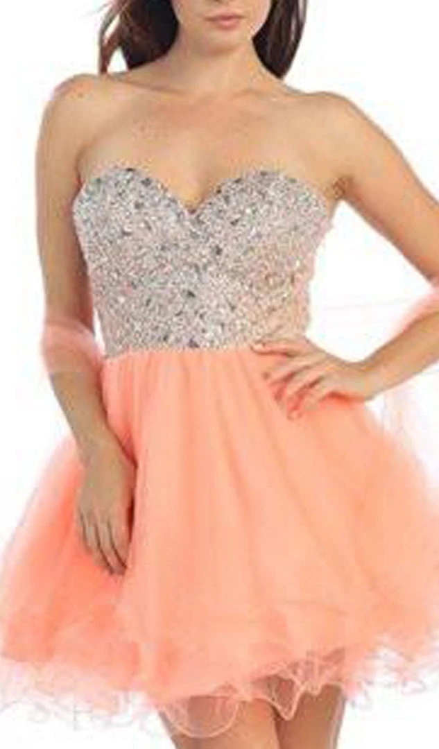 Cocktail Dresses Eureka Fashion - 2602 Strapless Beaded Sweetheart A-line Dress 4 Cocktail Dresses Eureka Fashion - 2602 Strapless Beaded Sweetheart A-line Dress