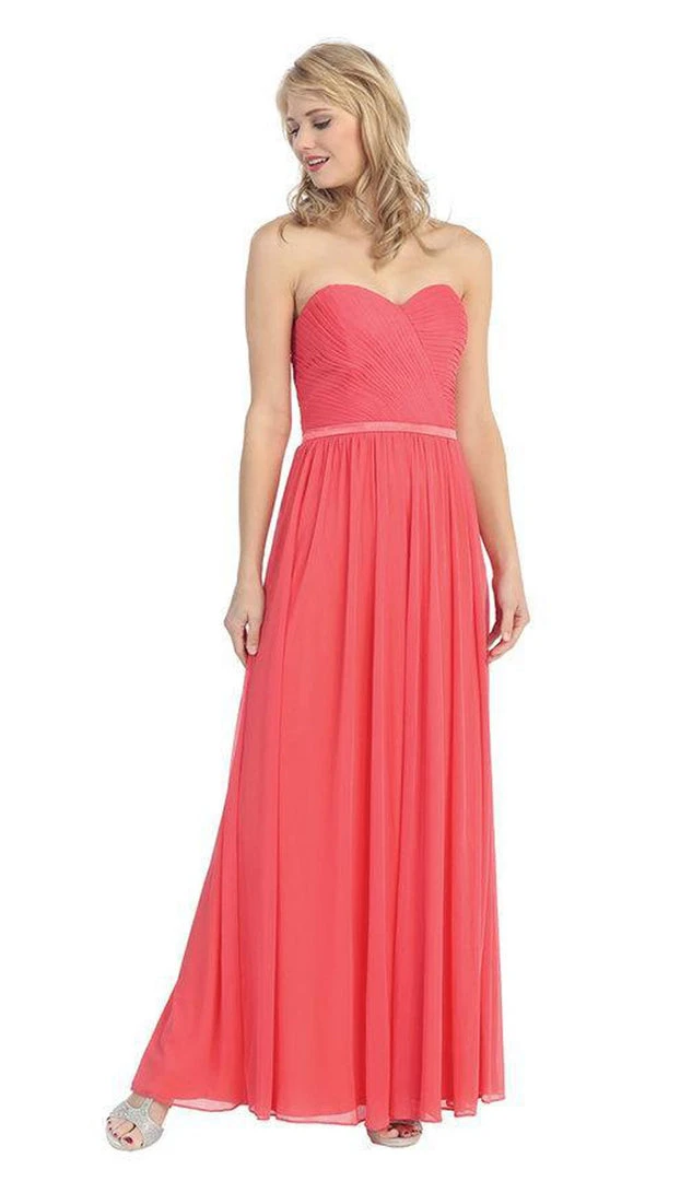 Eureka Fashion - 3100 Pleated Sweetheart Chiffon Matte Jersey Dress Formal Gowns 3 Eureka Fashion - 3100 Pleated Sweetheart Chiffon Matte Jersey Dress Formal Gowns