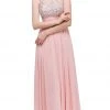 Eureka Fashion - 4001 Bejeweled Illusion Bateau Chiffon A-line Dress Formal Gowns