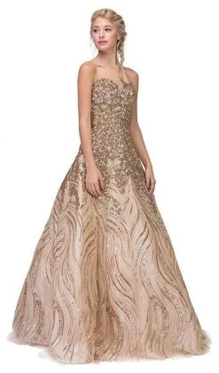 Formal Gowns Eureka Fashion - 7007 Sequin Embellished Sweetheart A-Line Gown